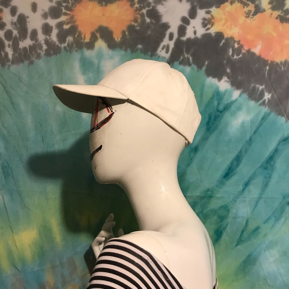 basic white dad hat - Picture 2 of 4